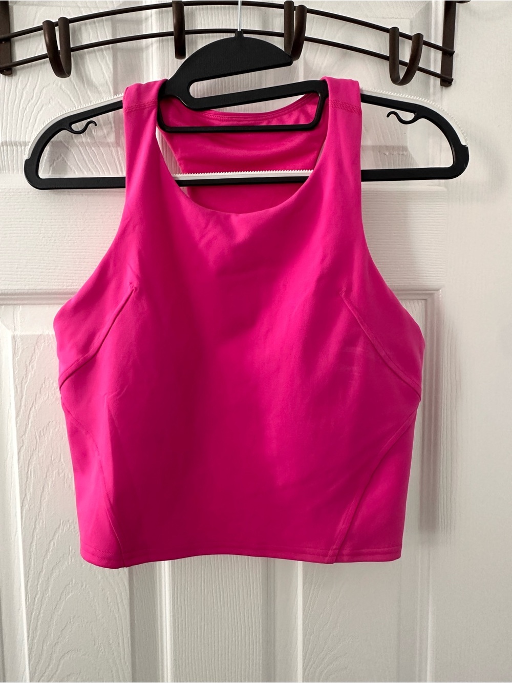 Lululemon Cropped High Neck w Pink Top- 10-